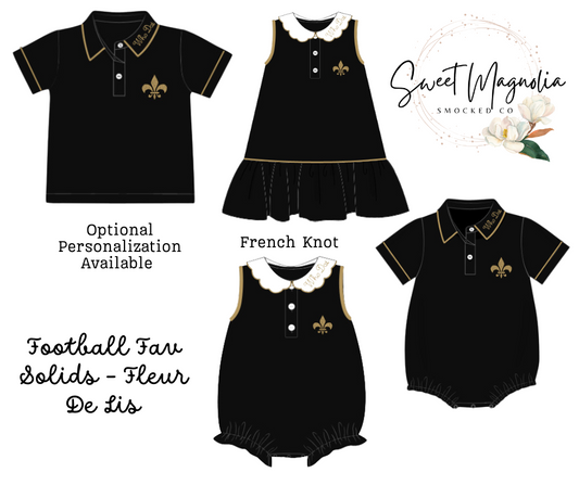 PO14 - Football Fav Solids - Fleur De Lis - ETA: August to SMSC then you