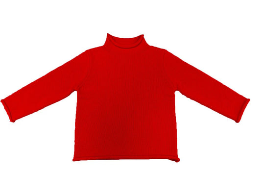 Rollneck Sweater - Red (Fits TTS)