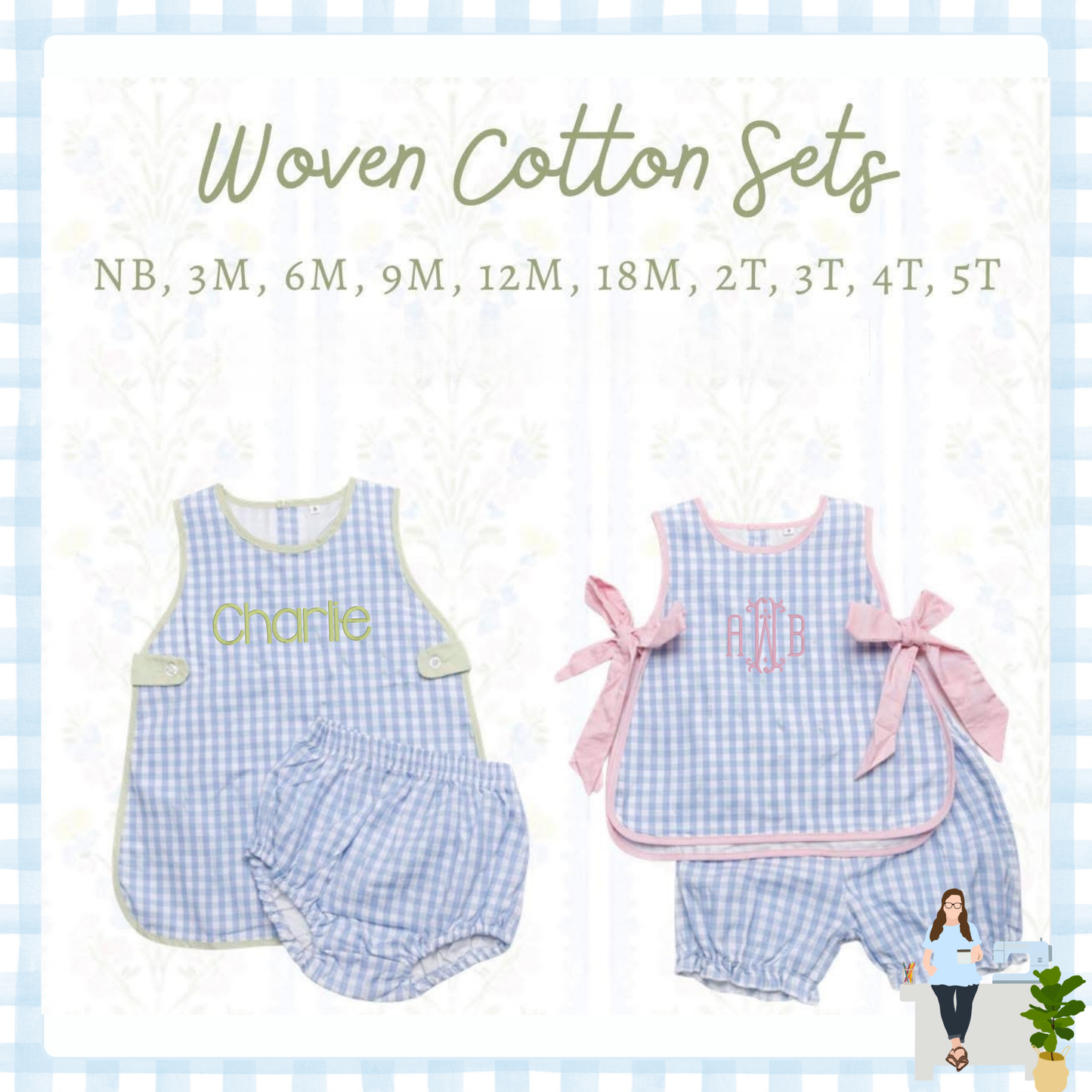 Woven Cotton Gingham Set Pre-Order