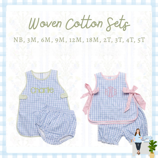 Woven Cotton Gingham Set Pre-Order
