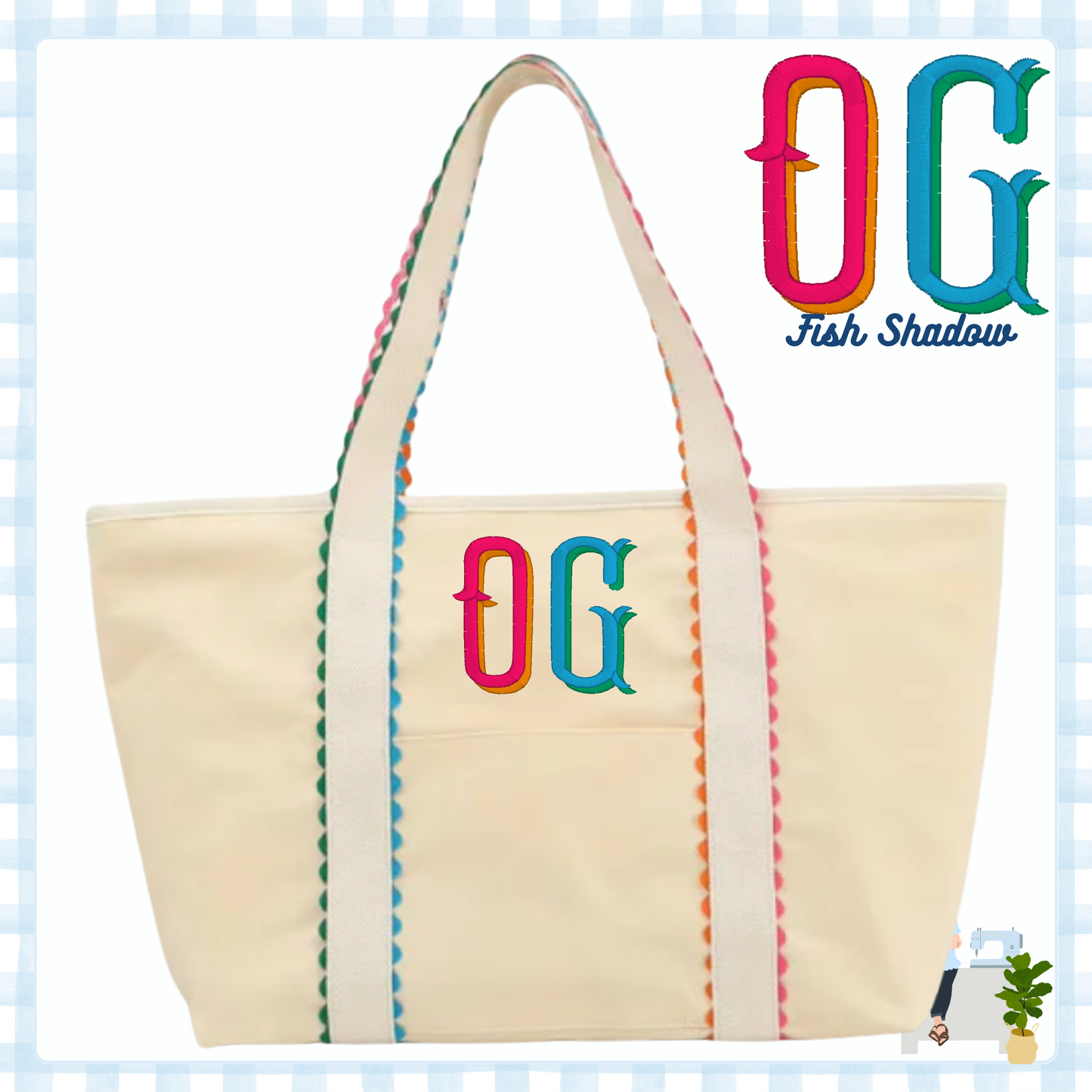 Multi Color Canvas Tote