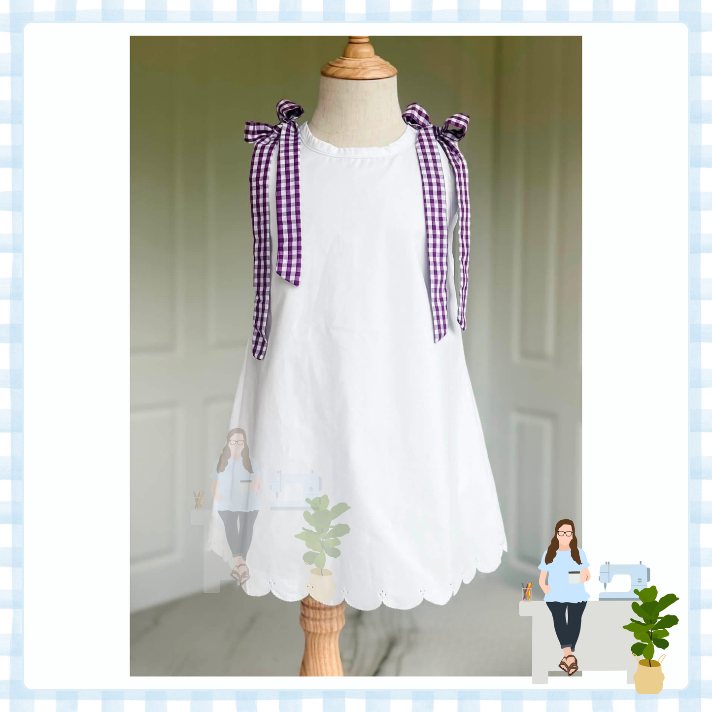Purple Game Day Gingham Collection