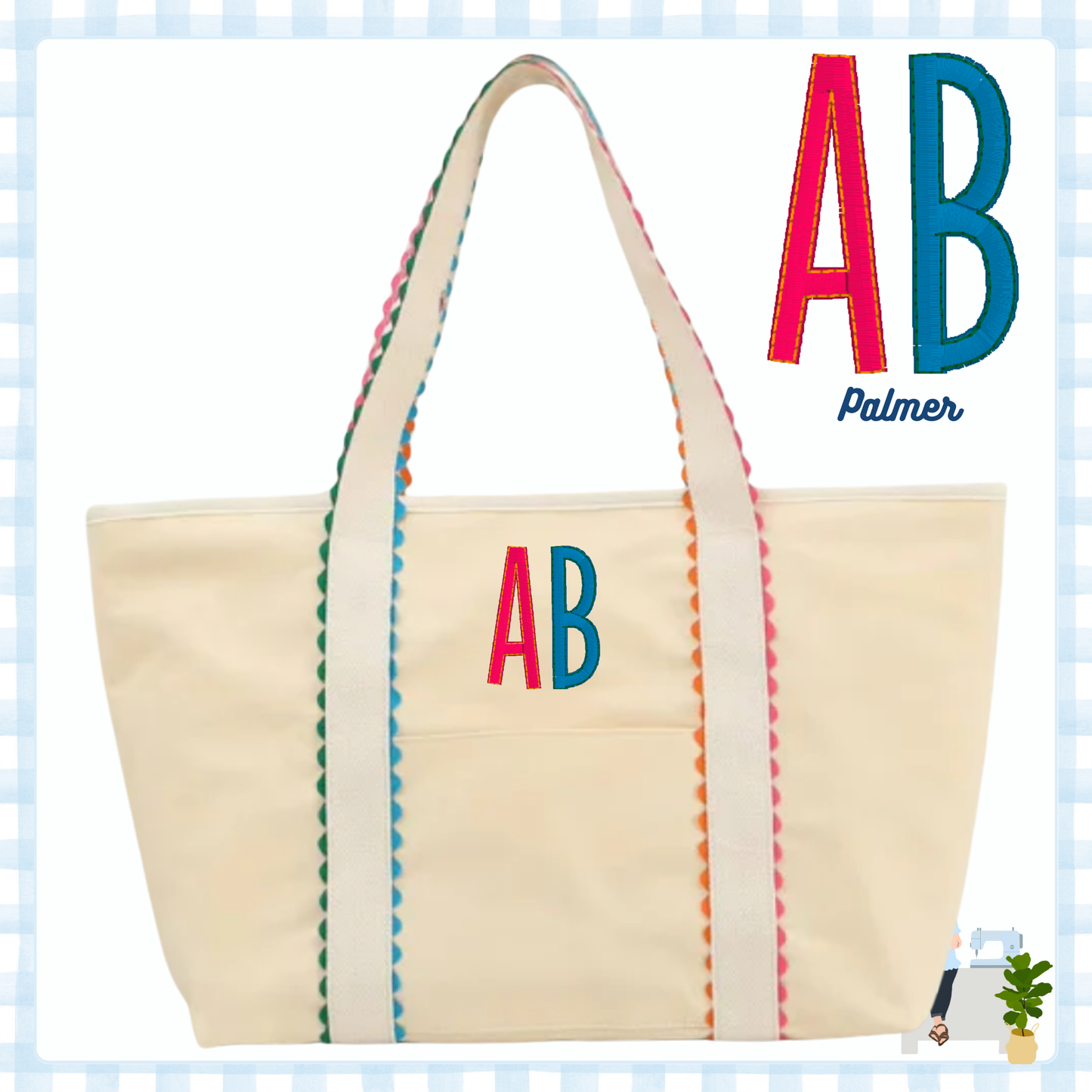 Multi Color Canvas Tote