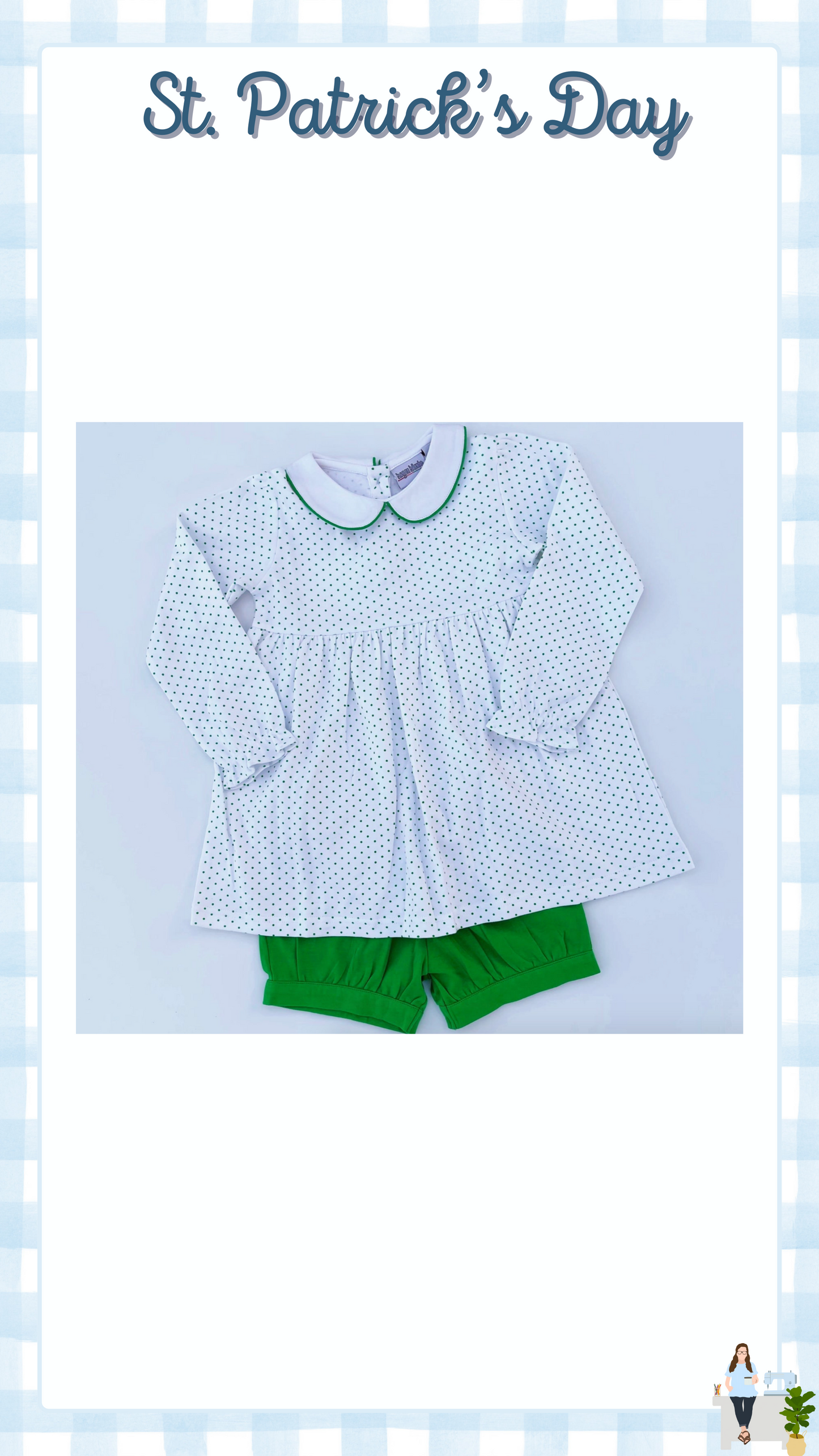St. Patrick's Day Boy and Girl Green Bitty Dot Short Sets Peter Pan Knit Float Top with Banded Shorts - GREEN