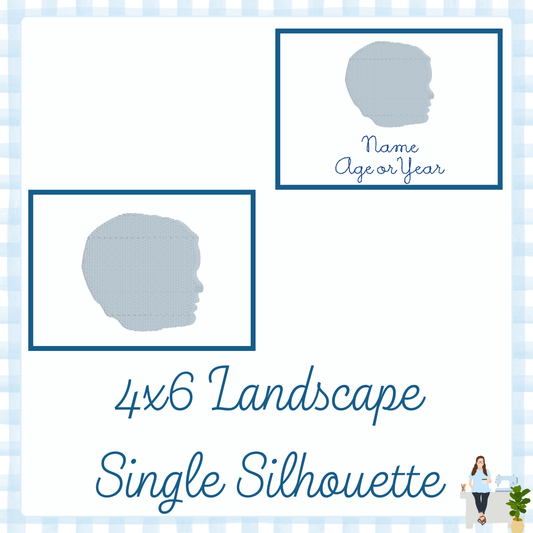 4x6 Landscape Single Silhouette