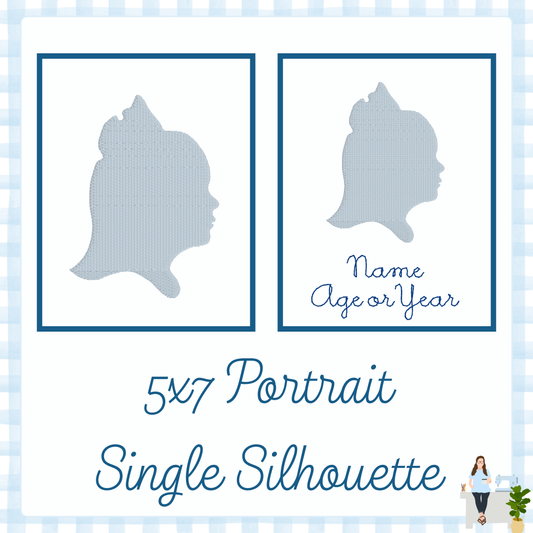 5x7 Portrait Single Silhouette