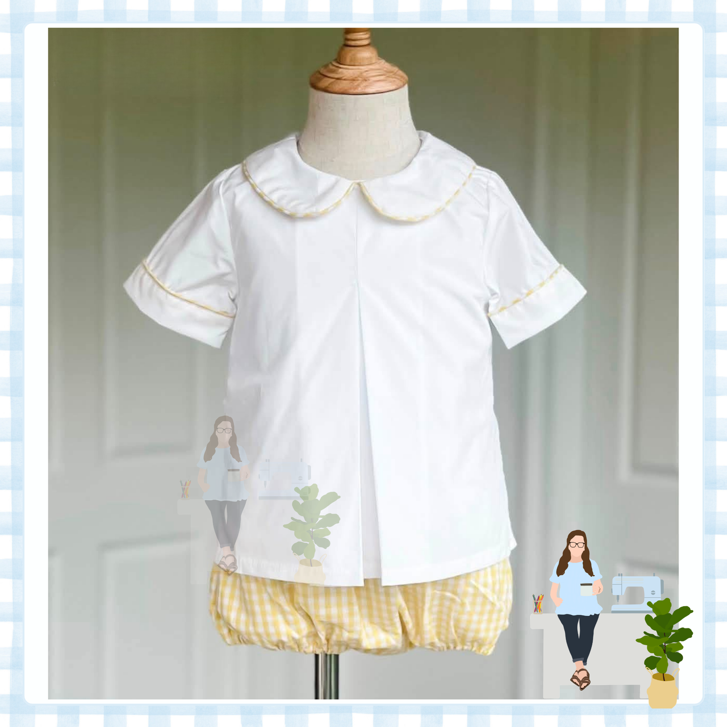Yellow Game Day Gingham Collection