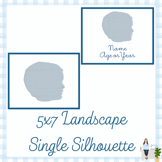 5x7 Landscape Single Silhouette