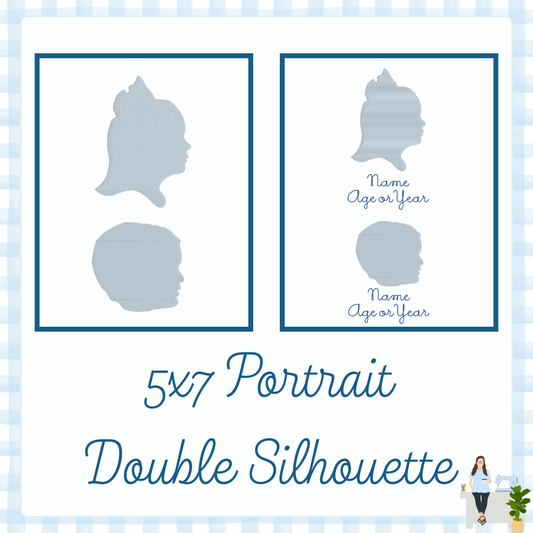 5x7 Portrait Double Silhouette