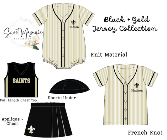 PO14 - Black + Gold Jersey Collection  - ETA: August to SMSC then you