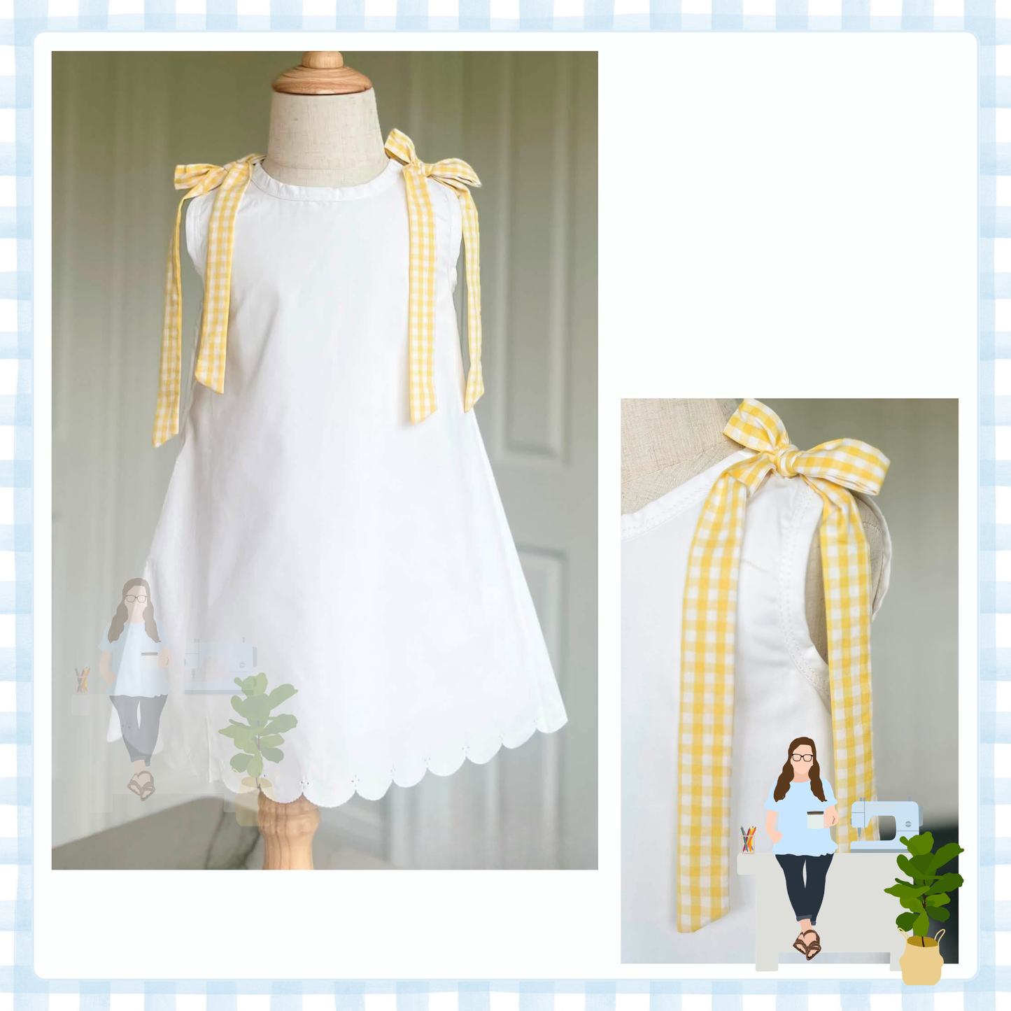 Yellow Game Day Gingham Collection