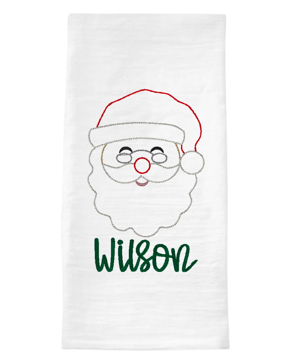 Santa Color Christmas Tea Towel