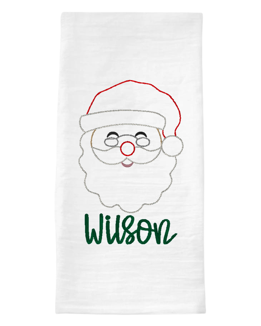 Santa Color Christmas Tea Towel