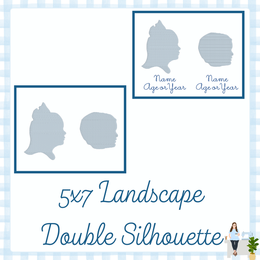 5x7 Landscape Double Silhouette