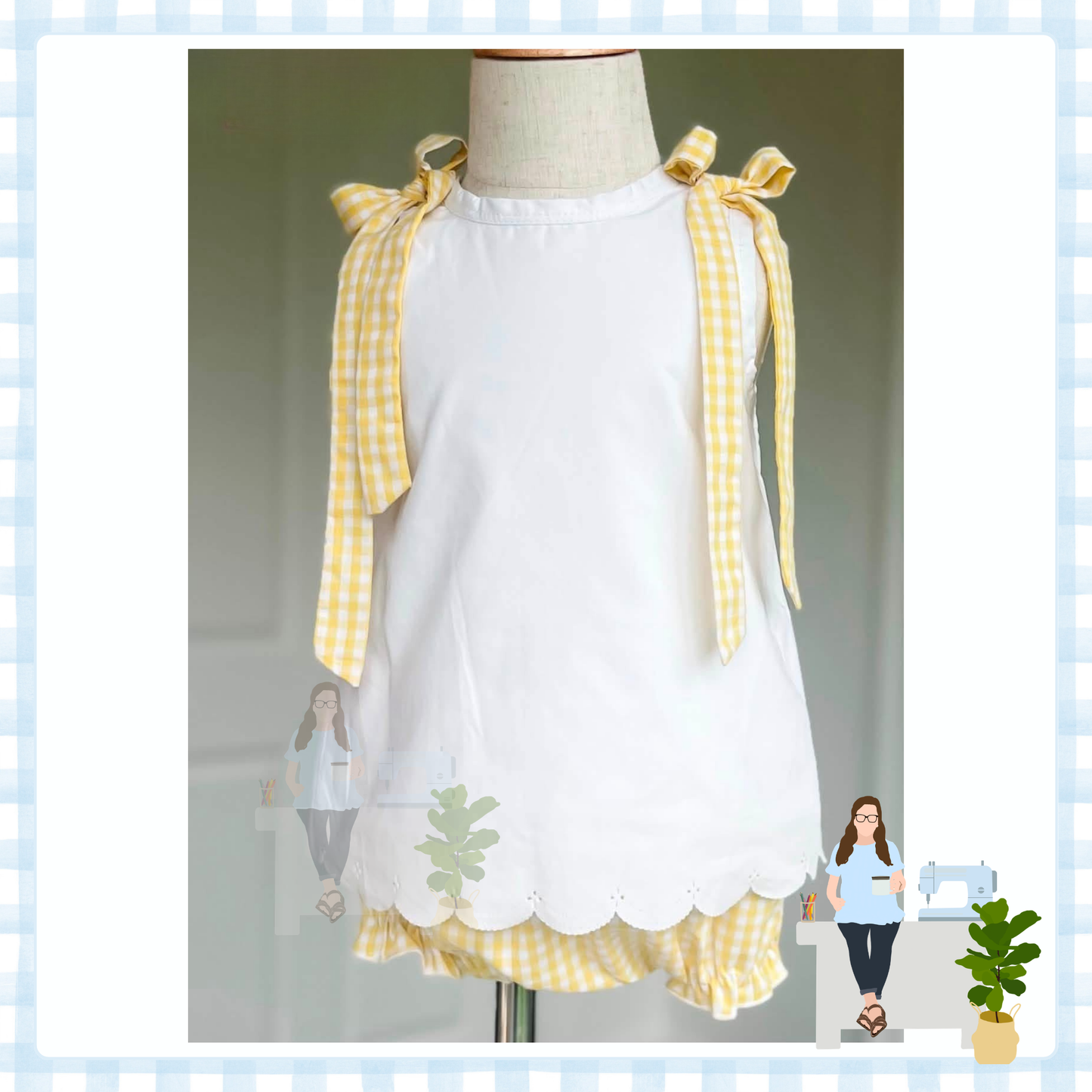 Yellow Game Day Gingham Collection