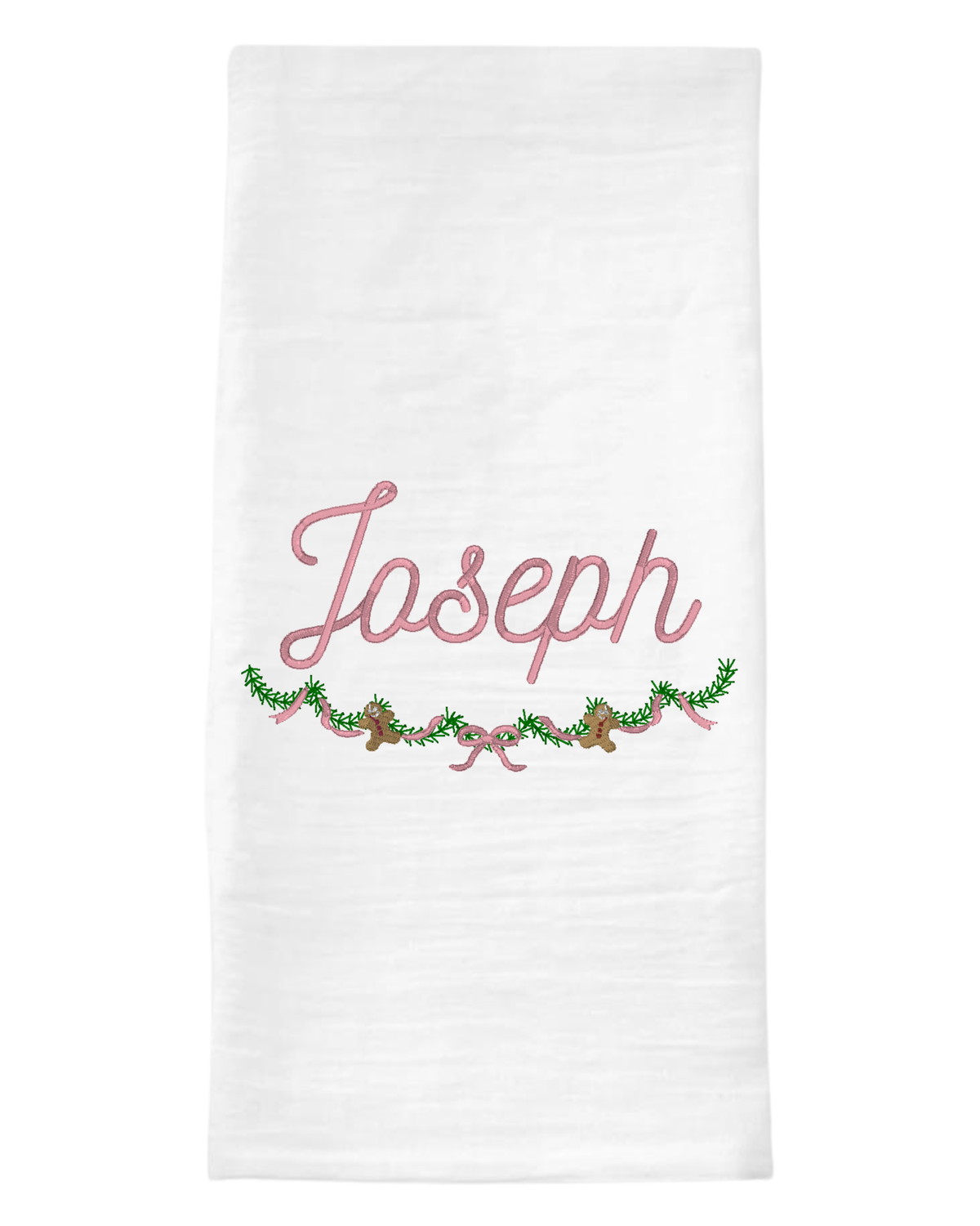 Gingerbread Swag Christmas Tea Towel