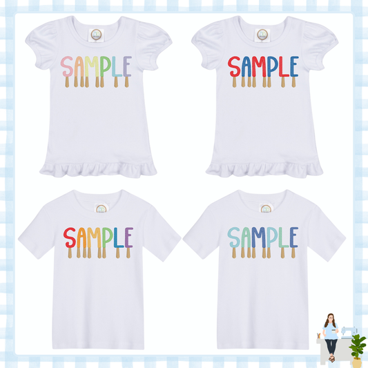 Popsicle Tee-Girl and Boy