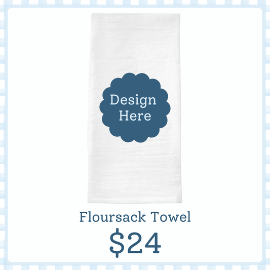 Embroidered Mardi Gras Christmas Housewarming Wedding Gift Three Letter Monogrammed Personalized Flour Sack Kitchen Towel