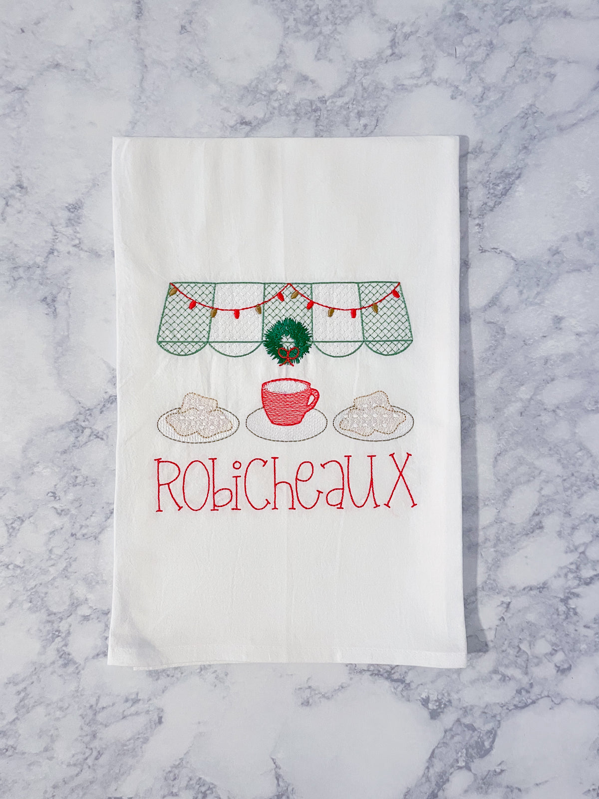 Beignet Christmas Tea Towel