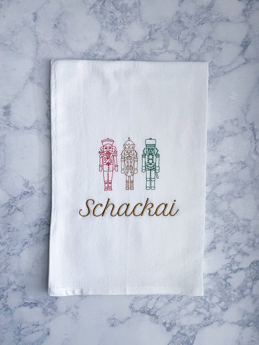 Nutcracker Trio Christmas Tea Towel