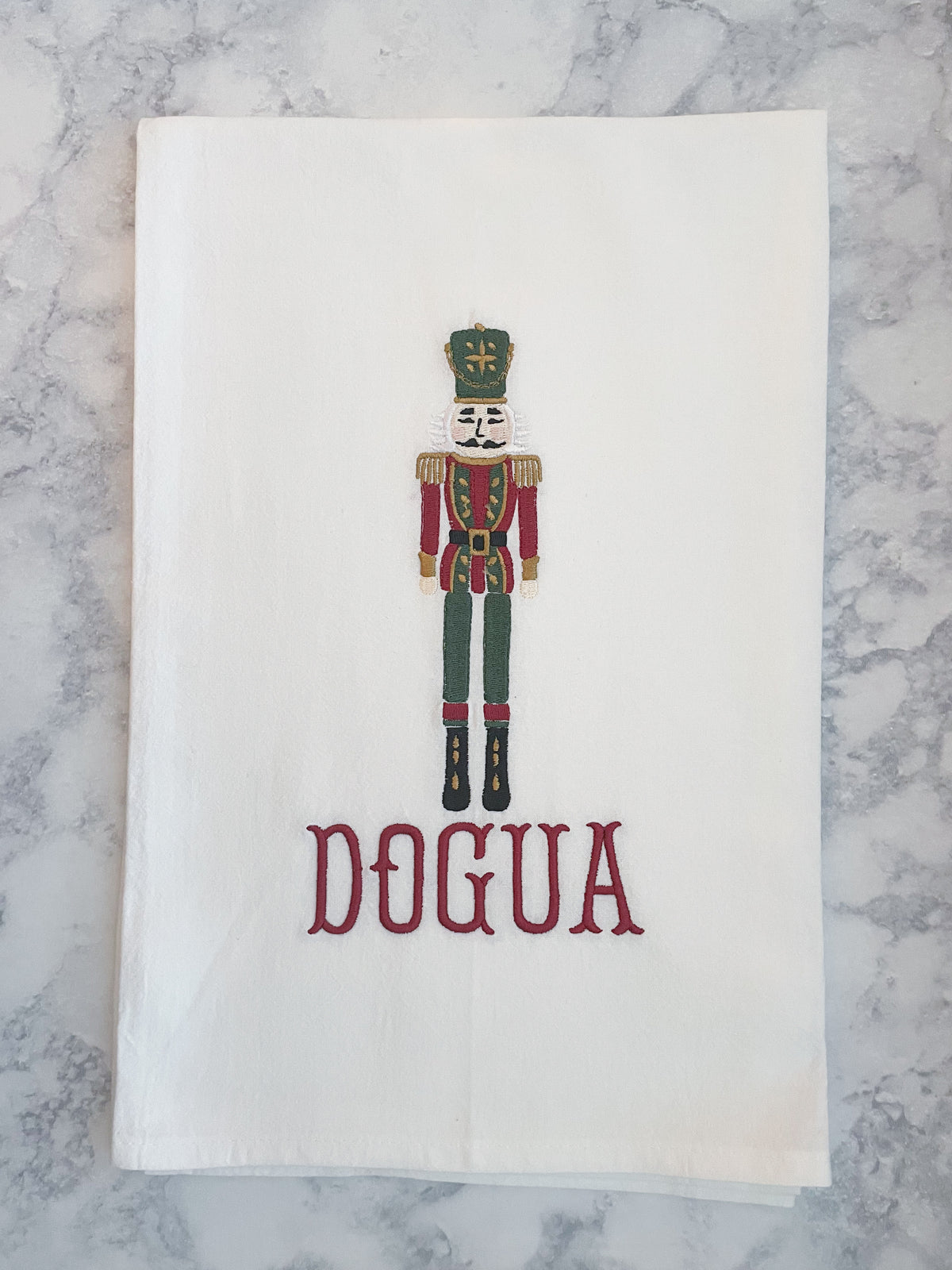 Single Nutcracker Christmas Tea Towel