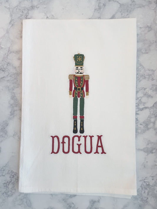 Single Nutcracker Christmas Tea Towel