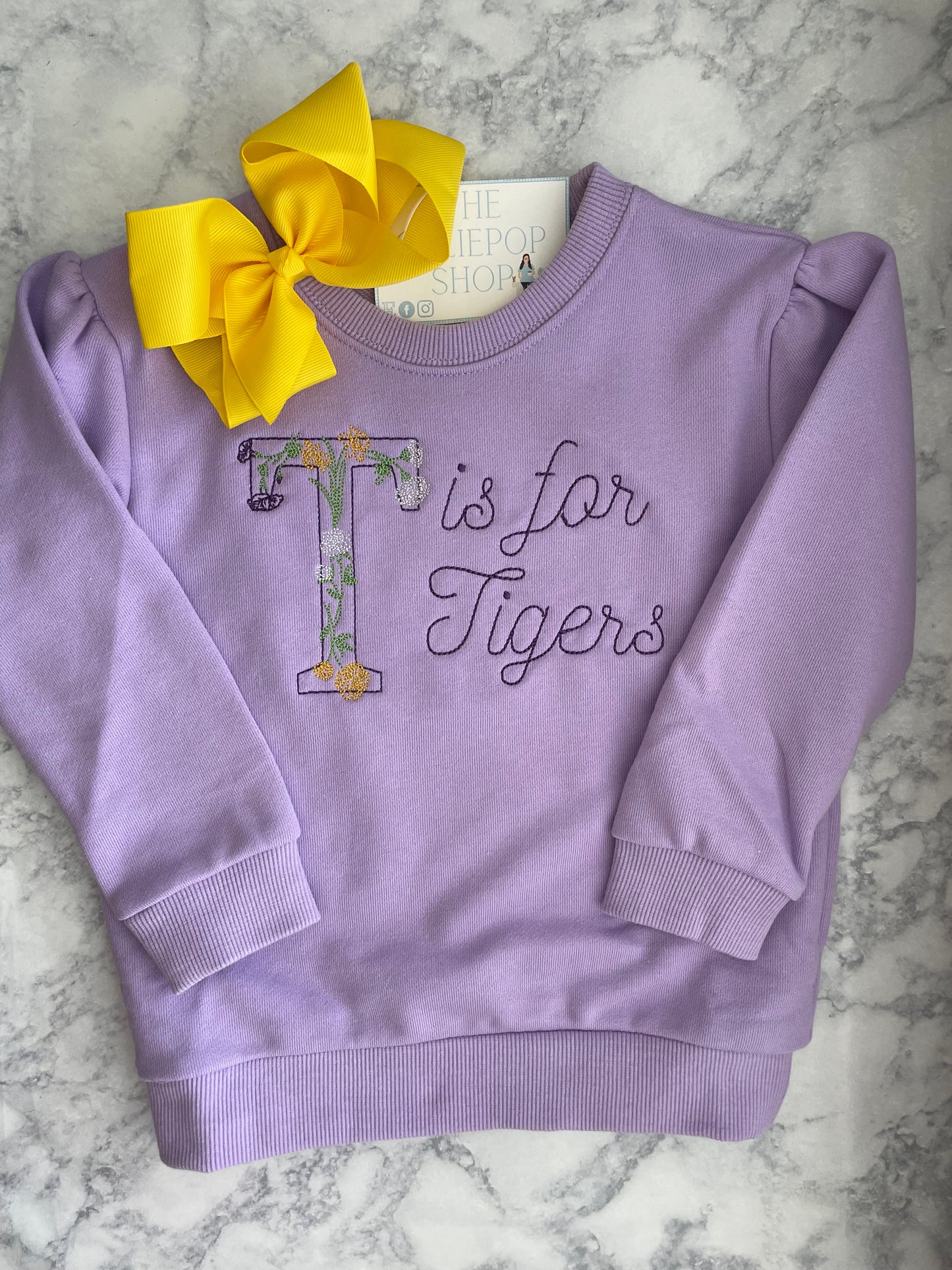 Girl's Puff Sleeve Sweatshirt