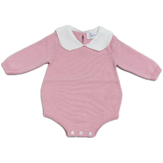 Knit Collared Bubble - Light Pink