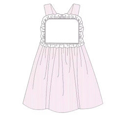 Hampton Light Pink Gingham Ruffle Button Dress