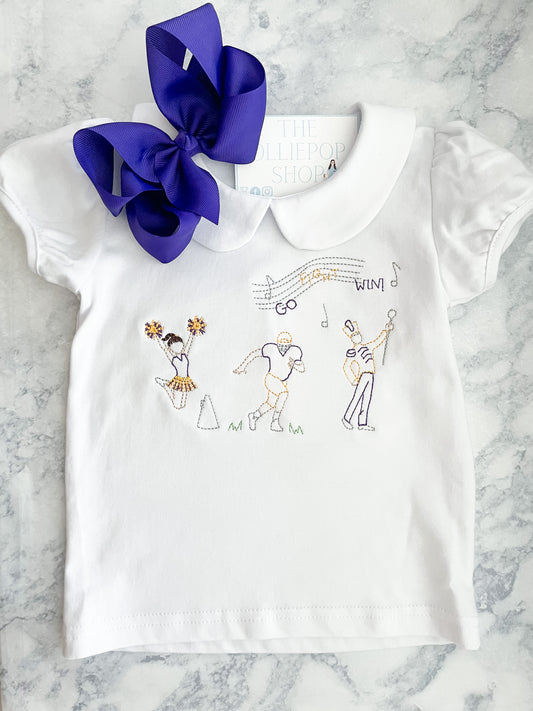 White Peter Pan Collar Girl Shirt