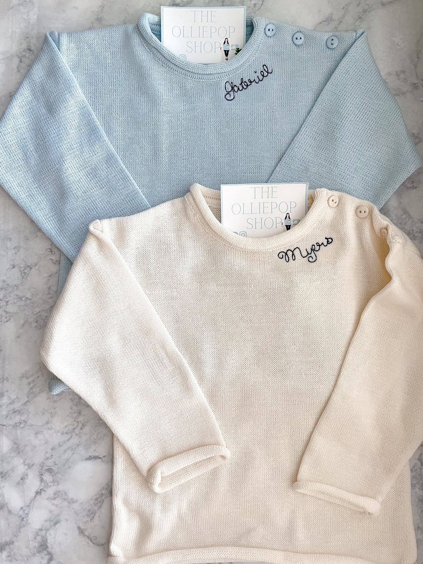 Small Neckline Name Rollneck Button Neck Sweater