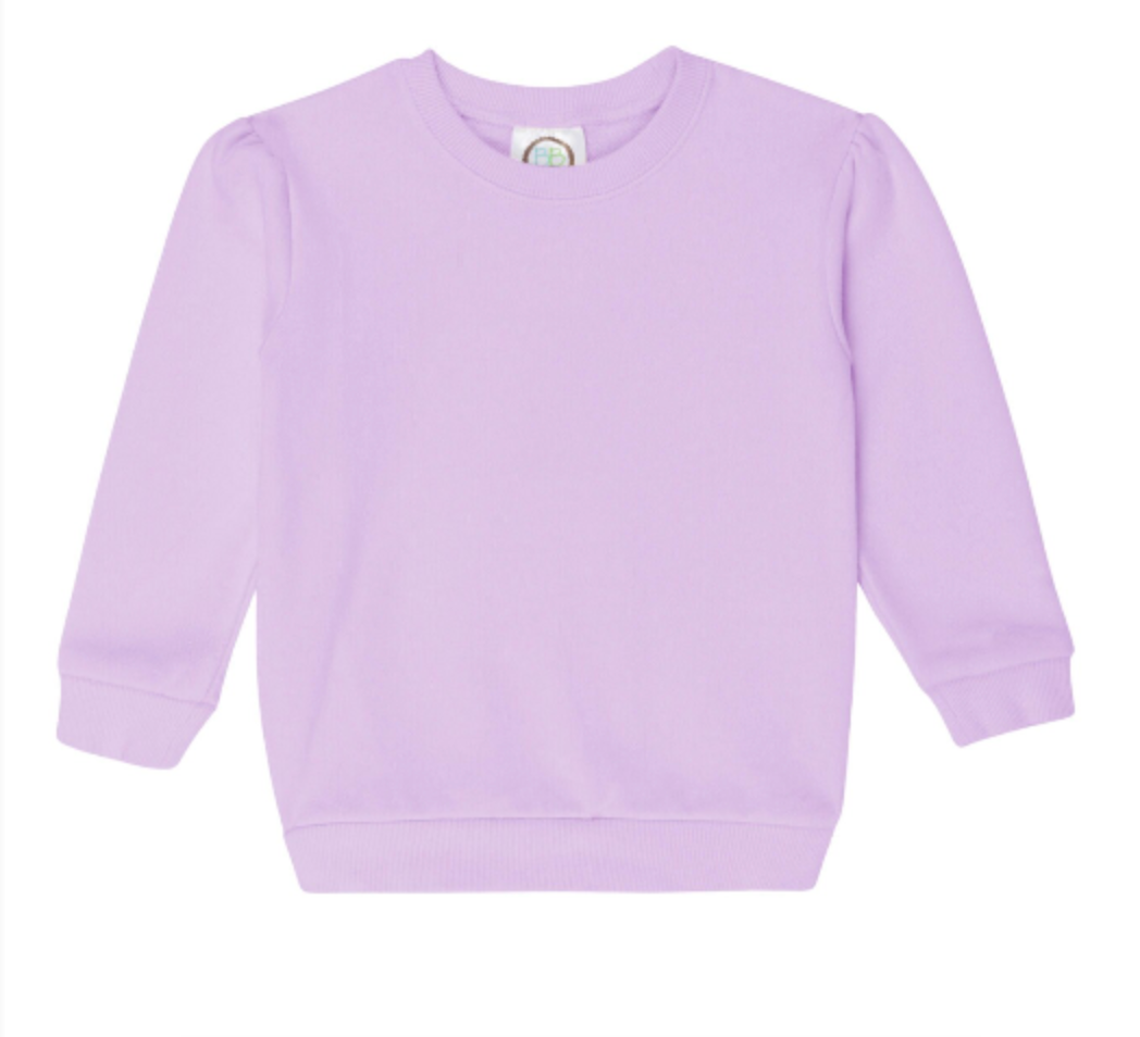 Blank Girl's Puff Sleeve Unisex Sweatshirt