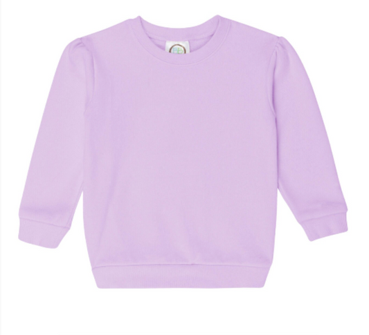 Blank Girl's Puff Sleeve Unisex Sweatshirt