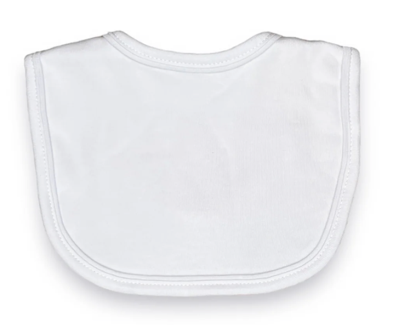 Baby Bib with White Piping