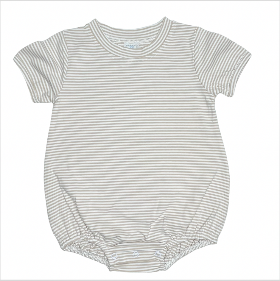 Grey Striped Knit Unisex bubble Monogram Personalized Bubble with Snap Closure unisex