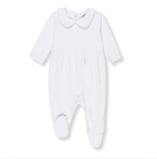Solid White Infant Peter Pan Footie Sleeper