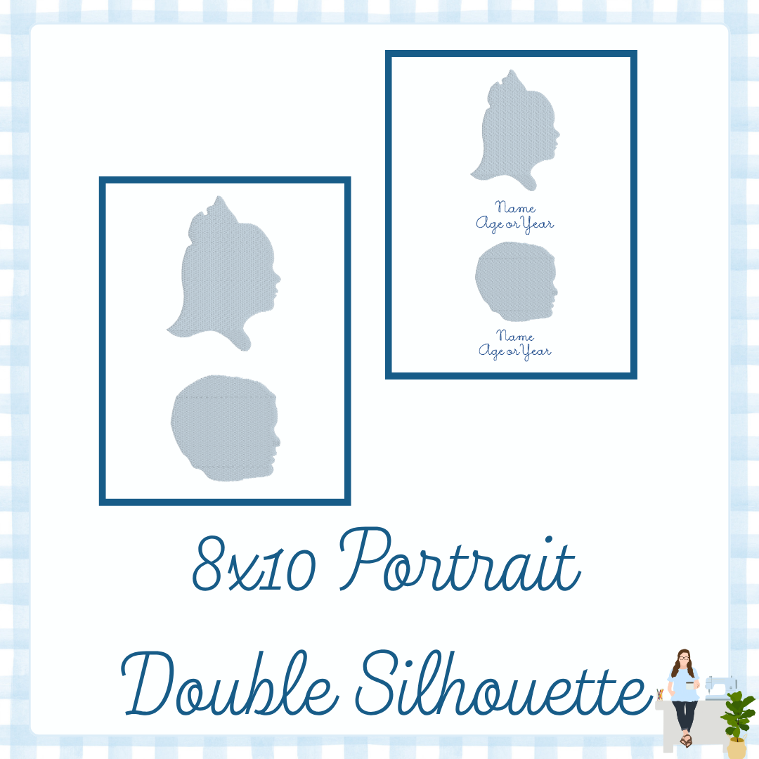 8x10 Portrait Double Silhouette