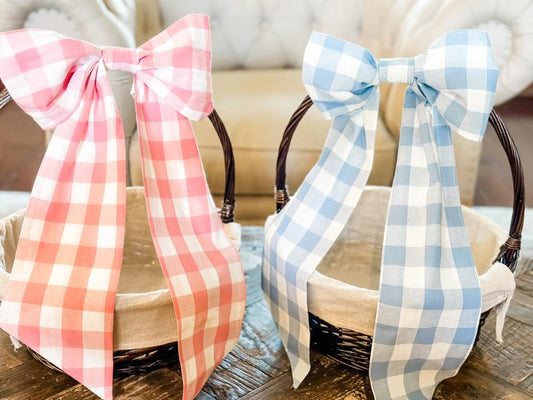 Gingham Wreath Sashes with Velcro