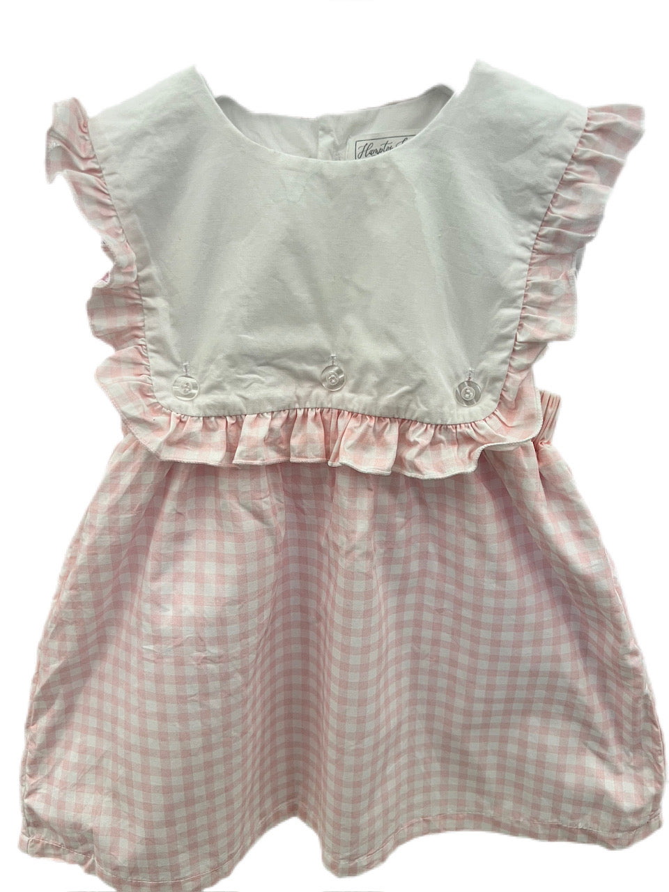 Hampton Light Pink Gingham Ruffle Button Dress